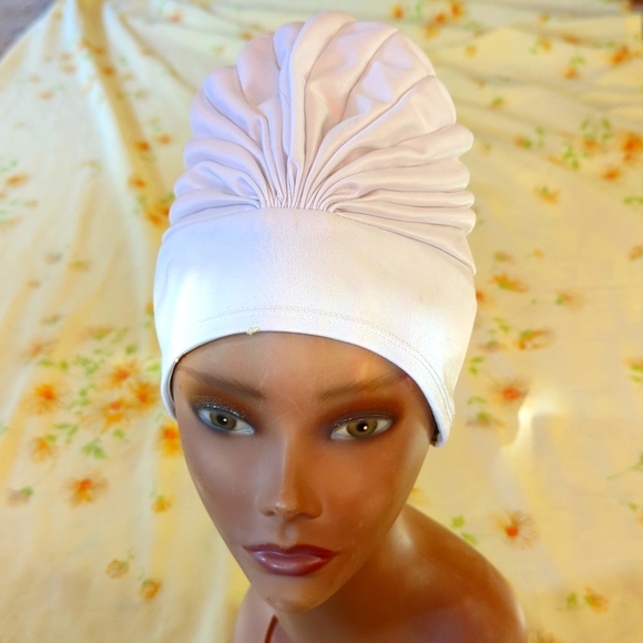 60s White Swim Turban - Picture 1 of 4